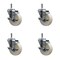 Service Caster 4'' Nylon Wheel Swivel 7/16'' Grip Ring Stem Caster Set with Brake, 4PK SCC-GR20S414-NYS-TLB-716138-4 - alternate 1